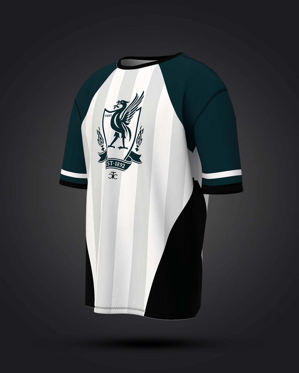 Liverpool Green Black Oversized Jersey