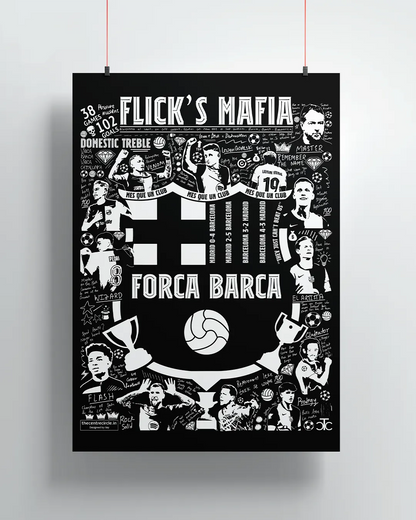 Flick's Mafia 24/25 Barca Poster