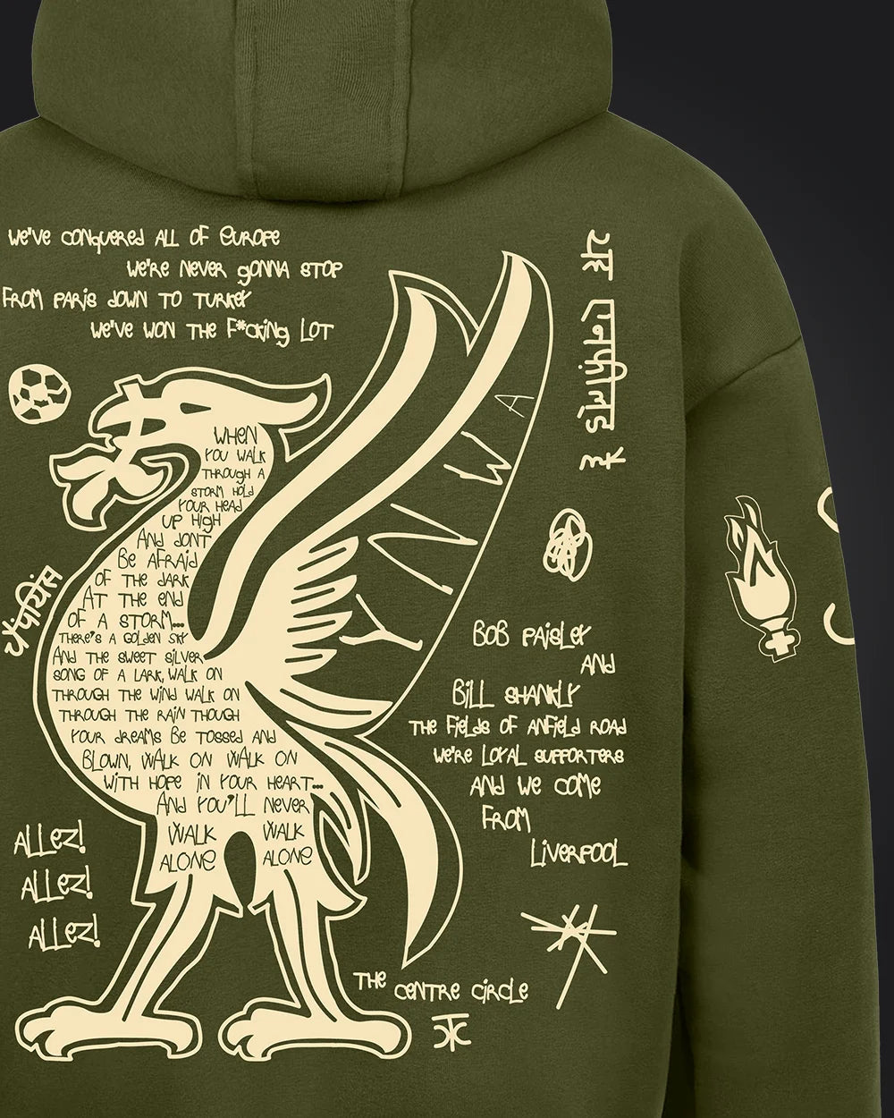 Liverpool Hoodie Olive